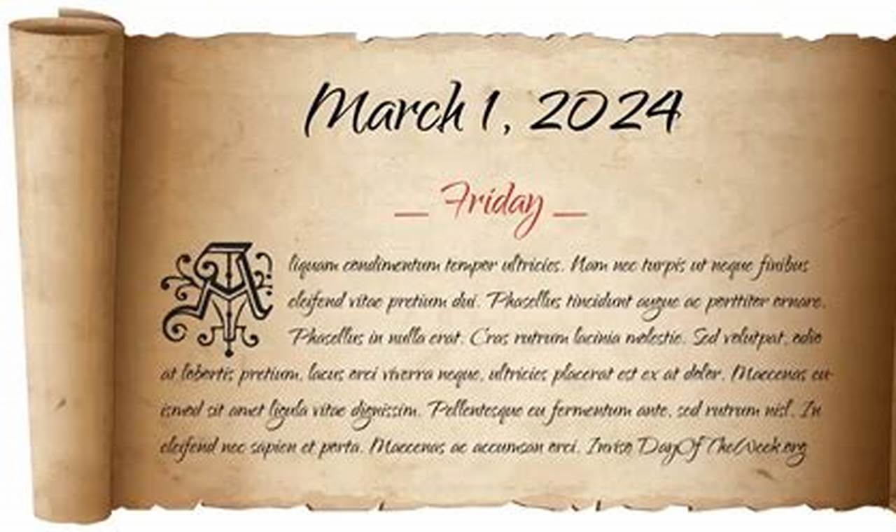 March 1 2024 Day