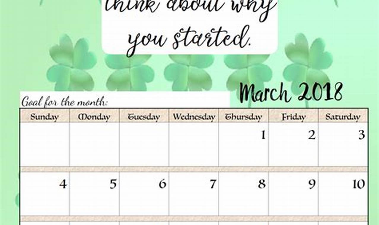 March Calendar Quotes