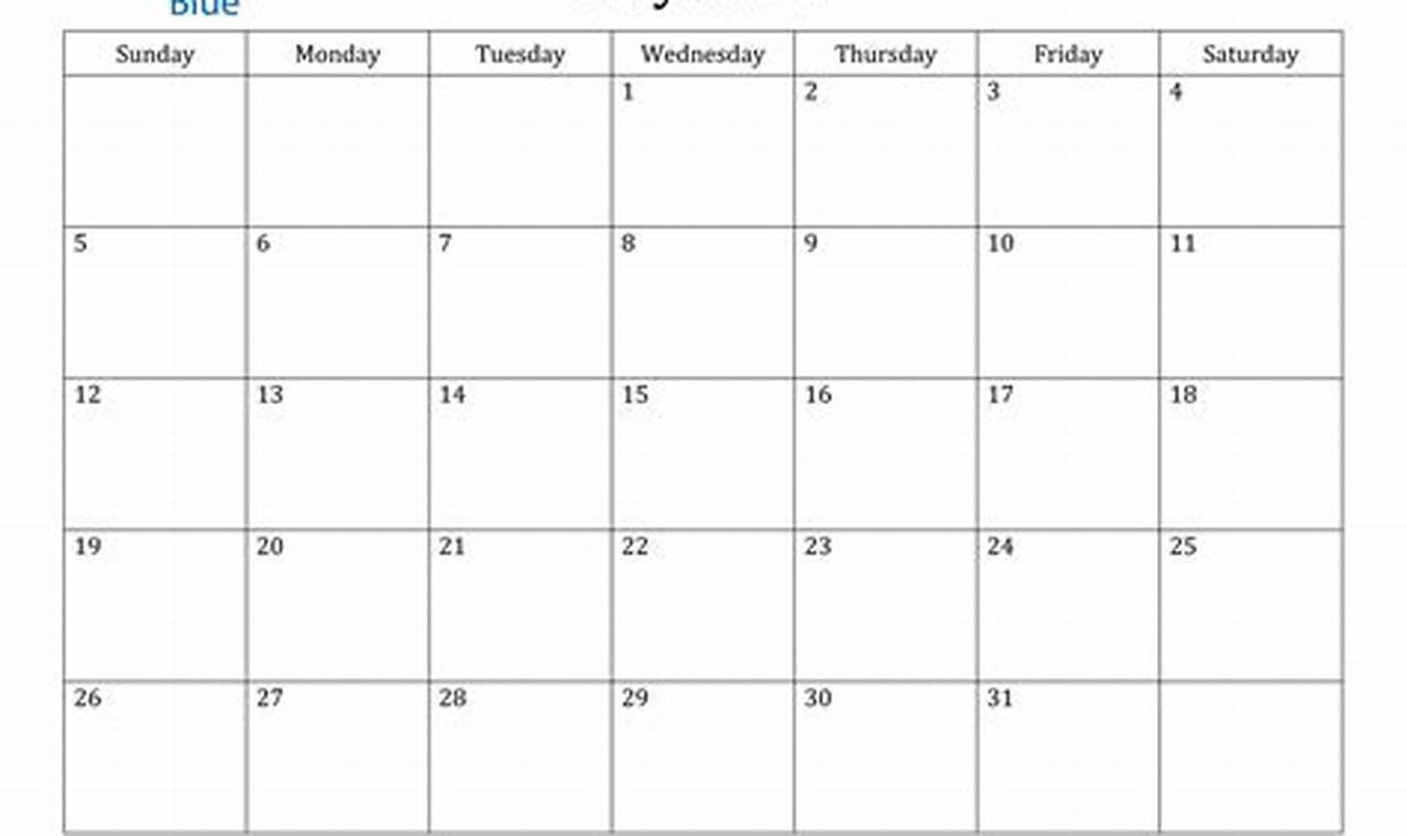 May 2024 Blank Calendar General Blue