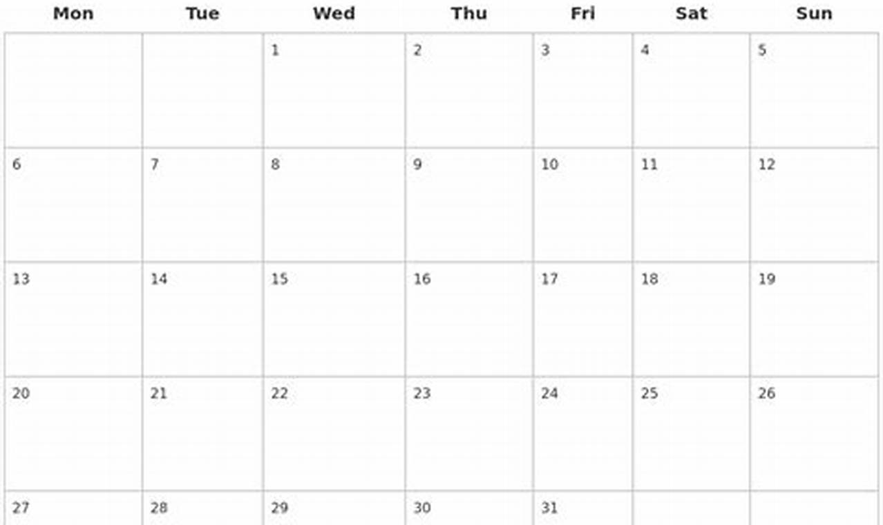 May 2024 Blank Calendar Page