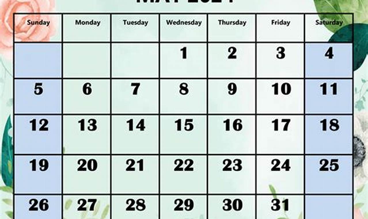 May 2024 Calendar Background