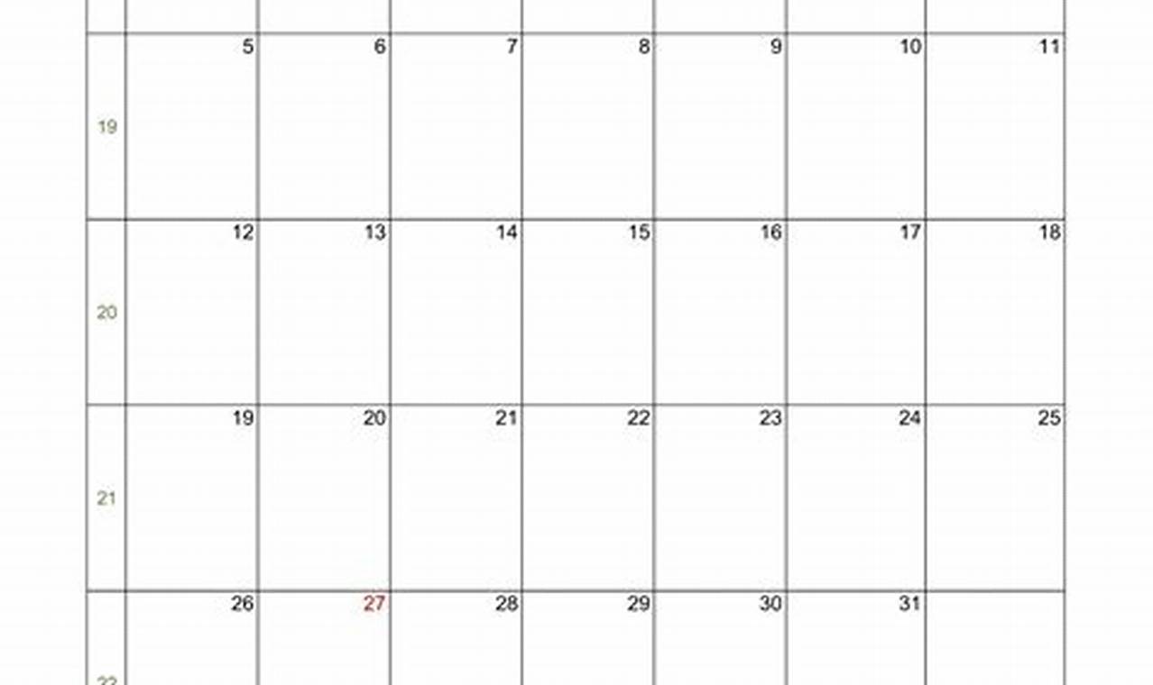 May 2024 Calendar Blank Page