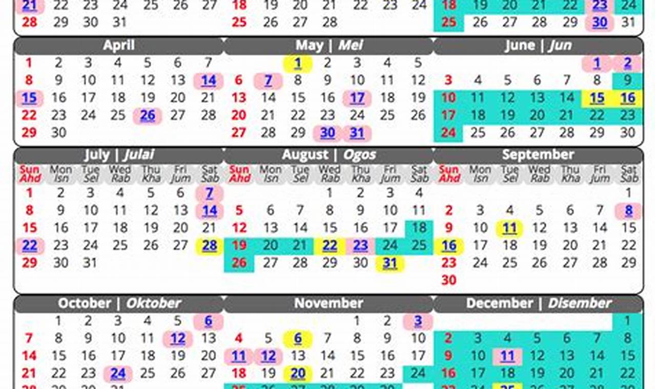 May June 2024 Calendar With Holidays Malaysia