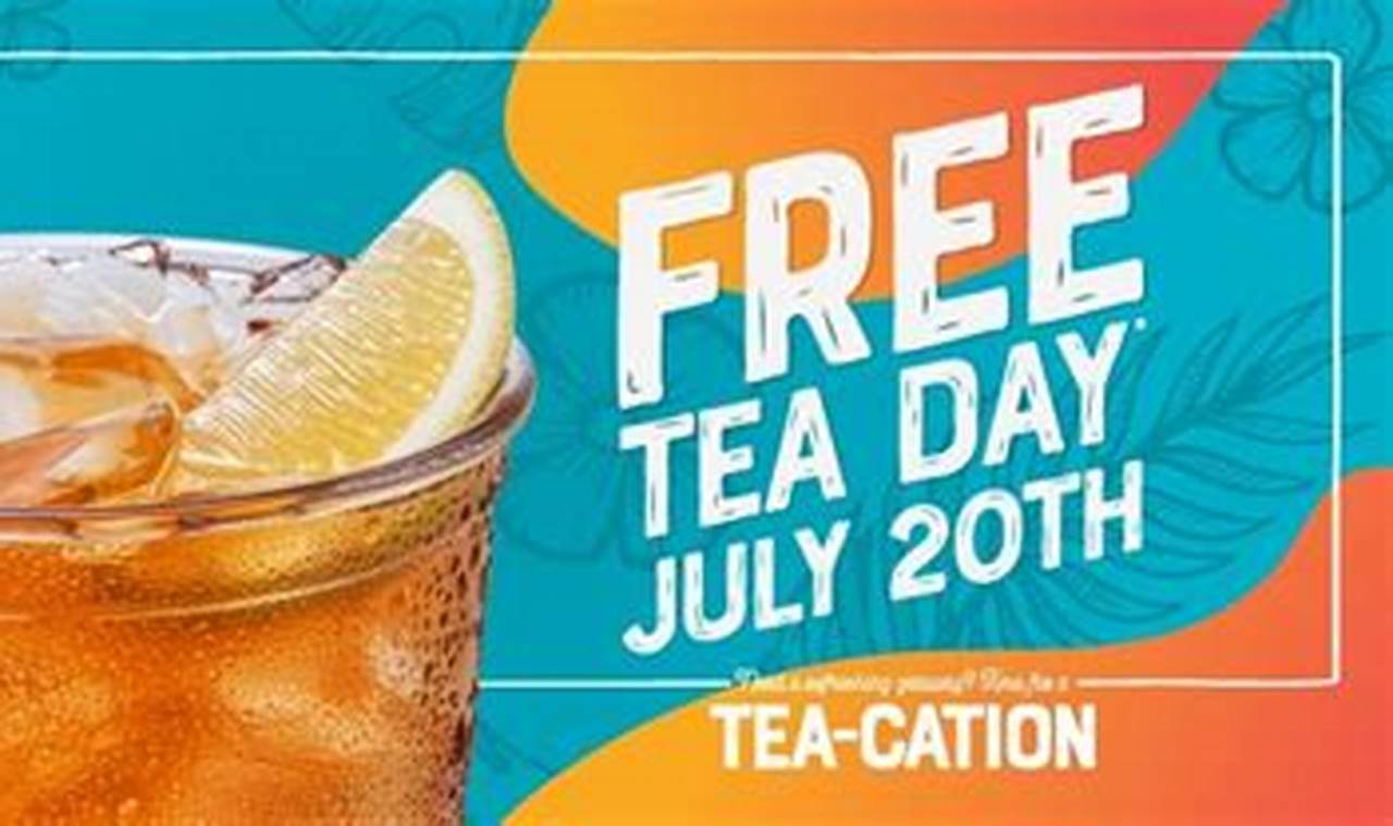 Mcalister's Deli Free Tea Day 2024