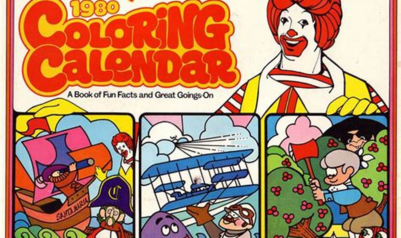 Mcdonalds Toy Calendar