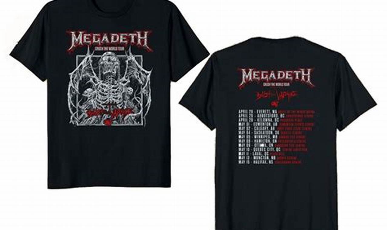 Megadeth Tour 2024 Usa Merch