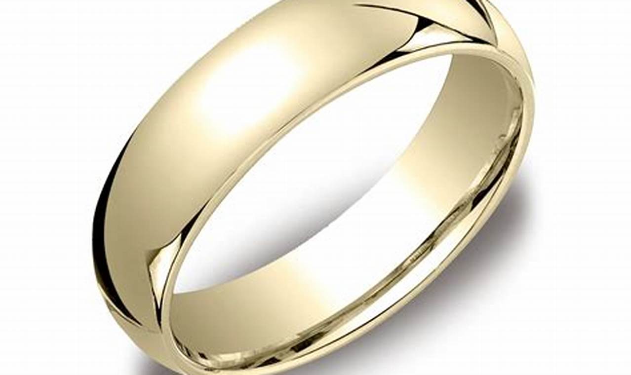 Unveil the Timeless Elegance of Men's Gold Wedding Bands 14k