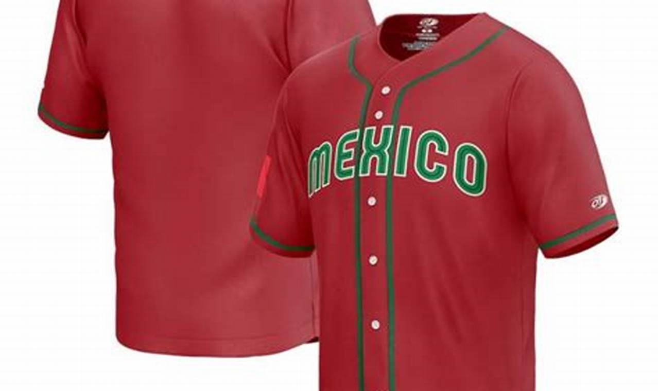 Men's Mexico Baseball Red 2024 World Baseball Classic Replica Jersey
