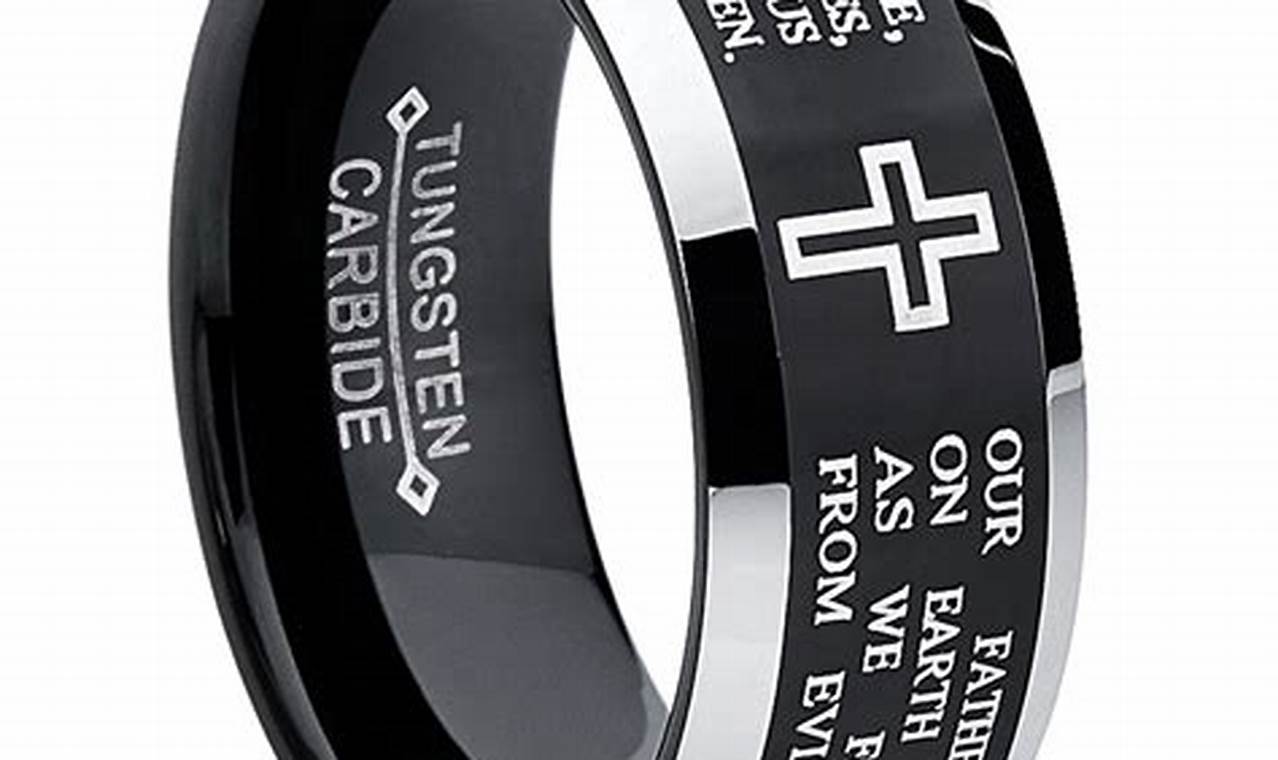 Unveil the Symbolism and Beauty: Explore Men's Wedding Bands with Cross Design