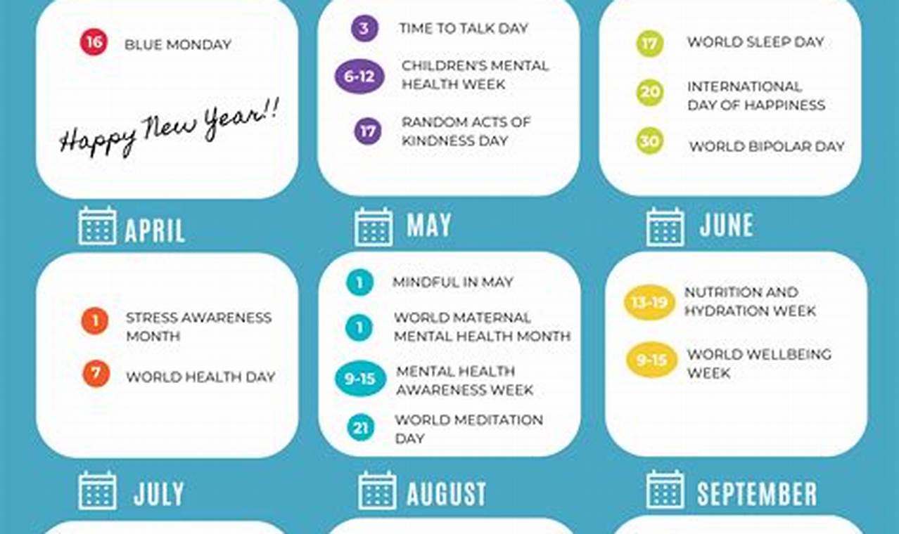 Mental Health Calendar 2024