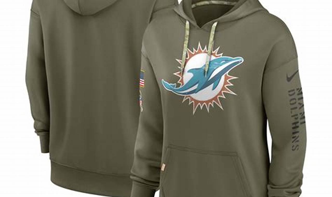 Miami Dolphins Salute To Service Hoodie 2024