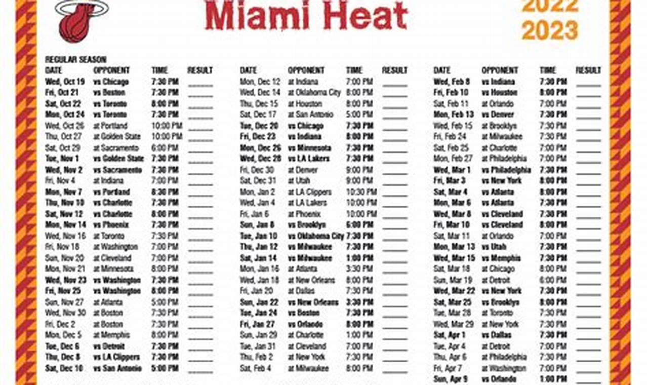 Miami Heat Schedule 2024