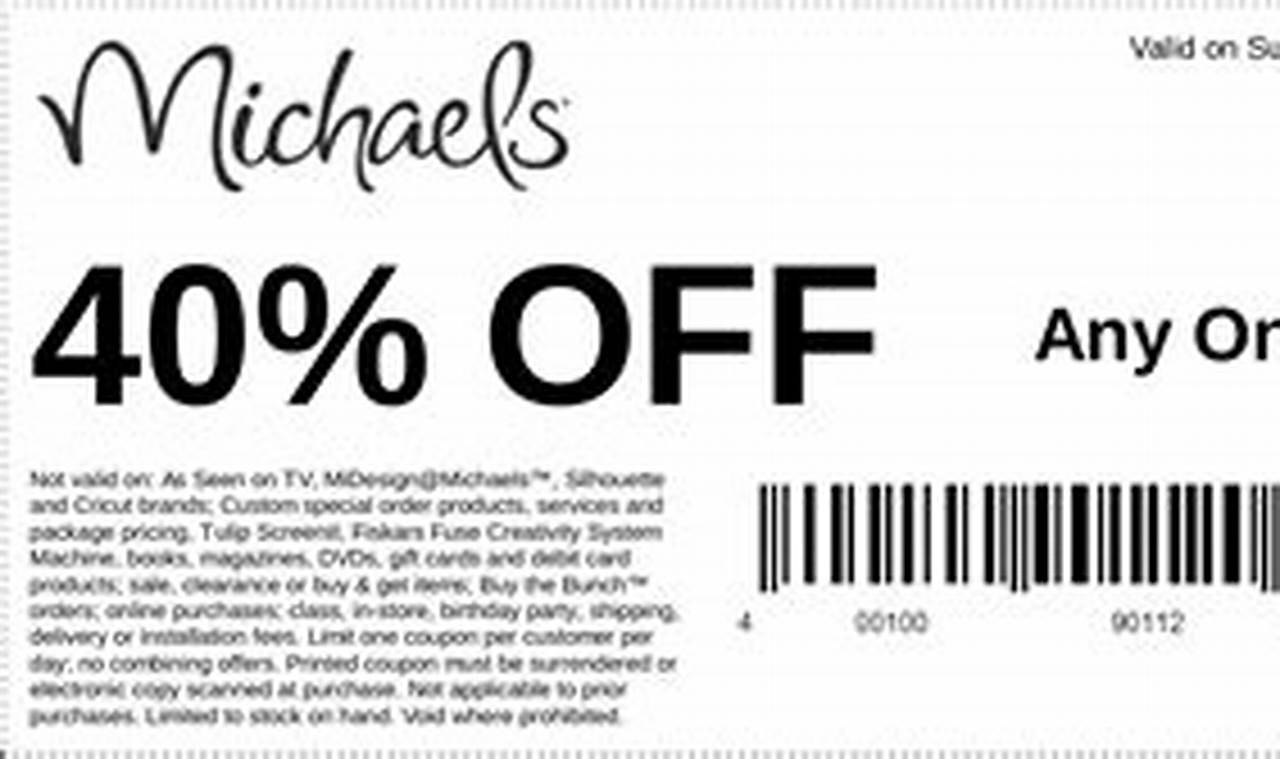 Michaels Coupons 2024 In Store