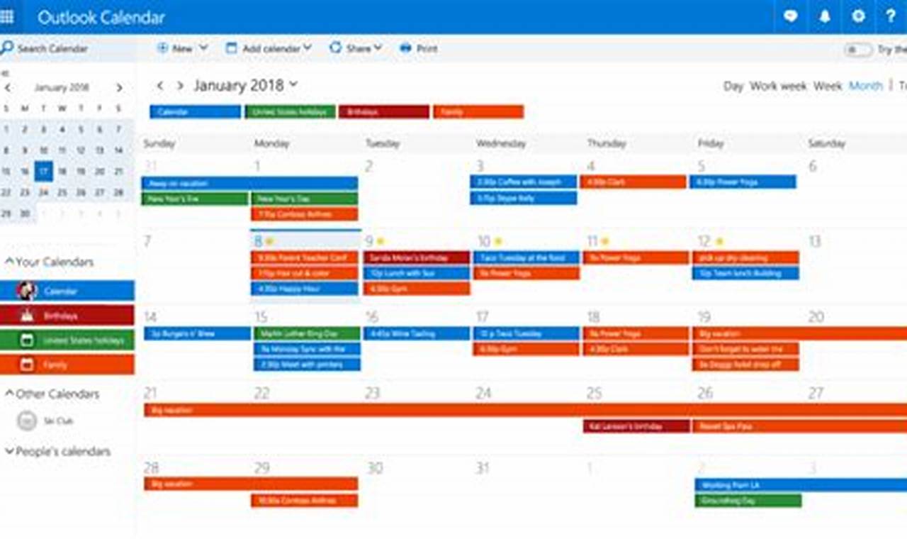 Microsoft Office Calendar App