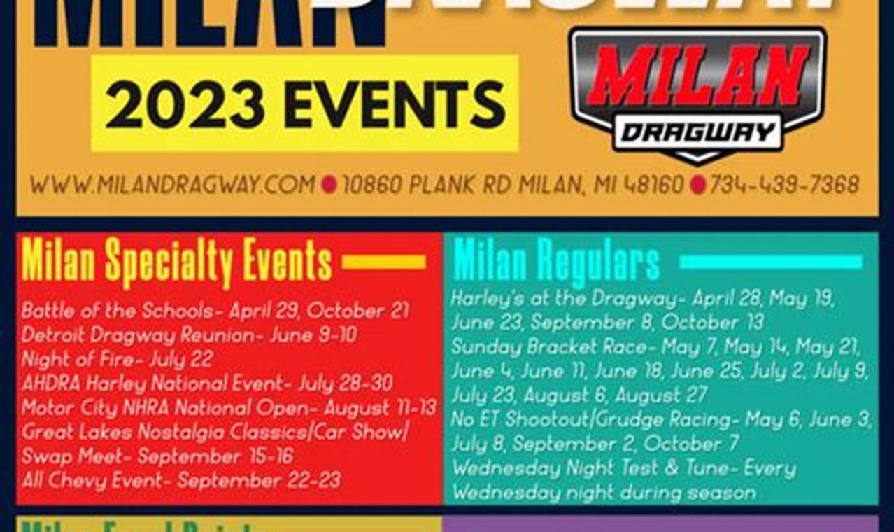 Milan Dragway 2024 Schedule Pdf