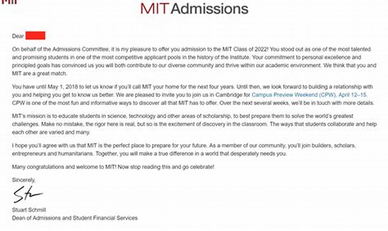 Mit Admissions Decisions 2024-2024