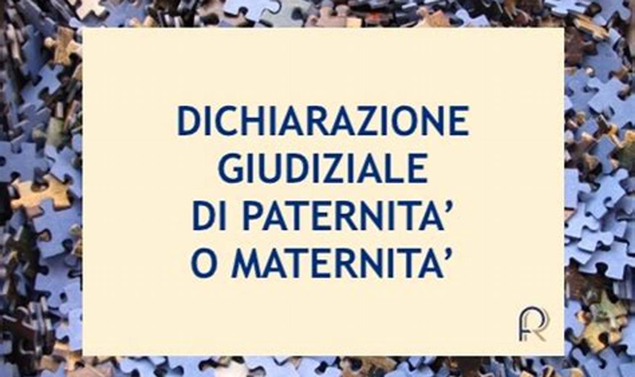 Modello Atto Di Citazione Dichiarazione Giudiziale Paternità