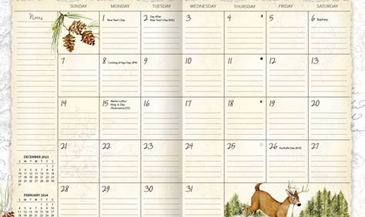 Monthly Lang Calendars 2024