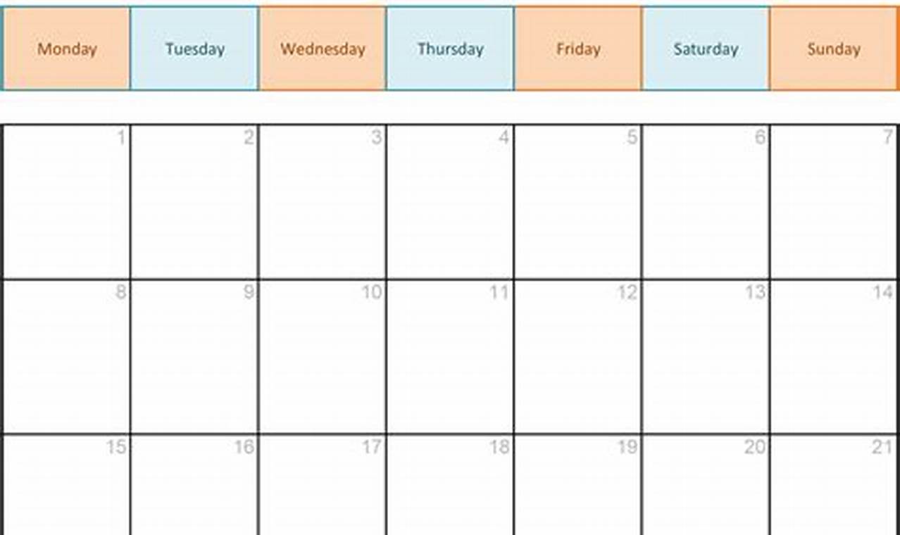 Monthly Meal Planner Calendar Printable