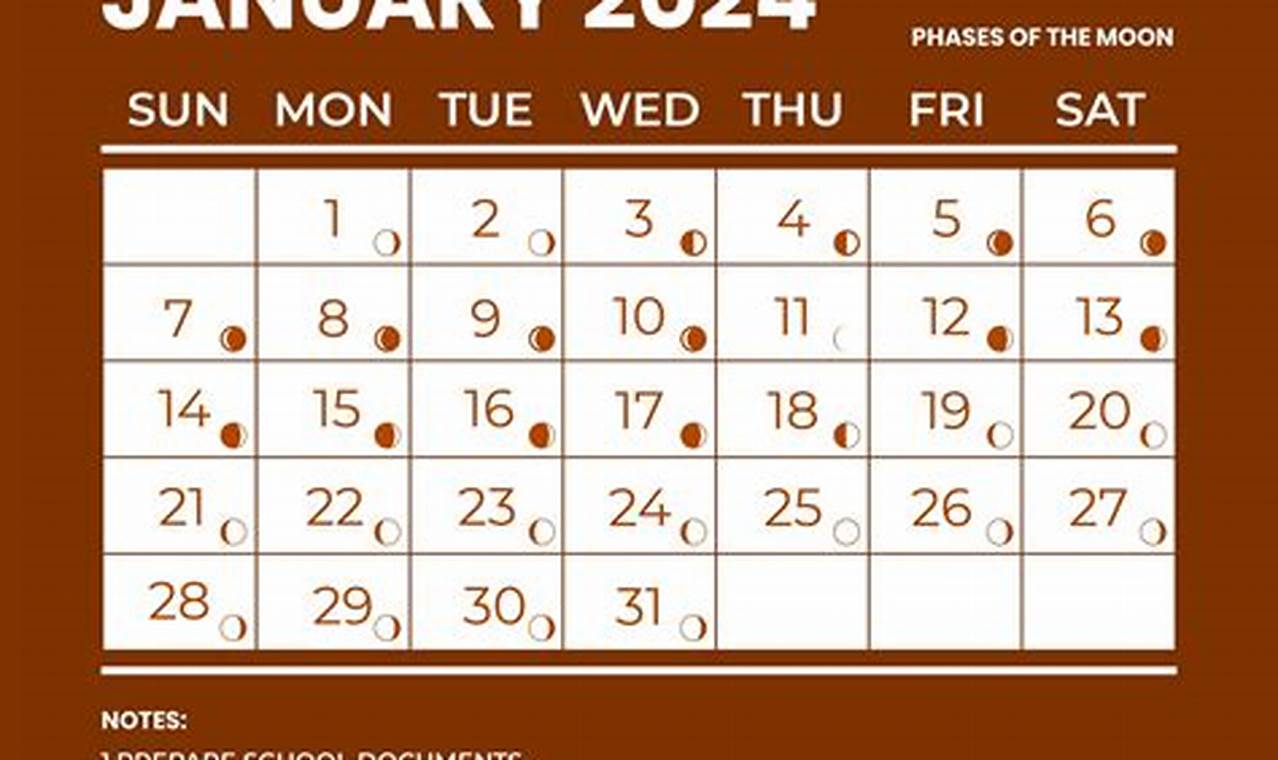 Moon 2024 Calendar Printable