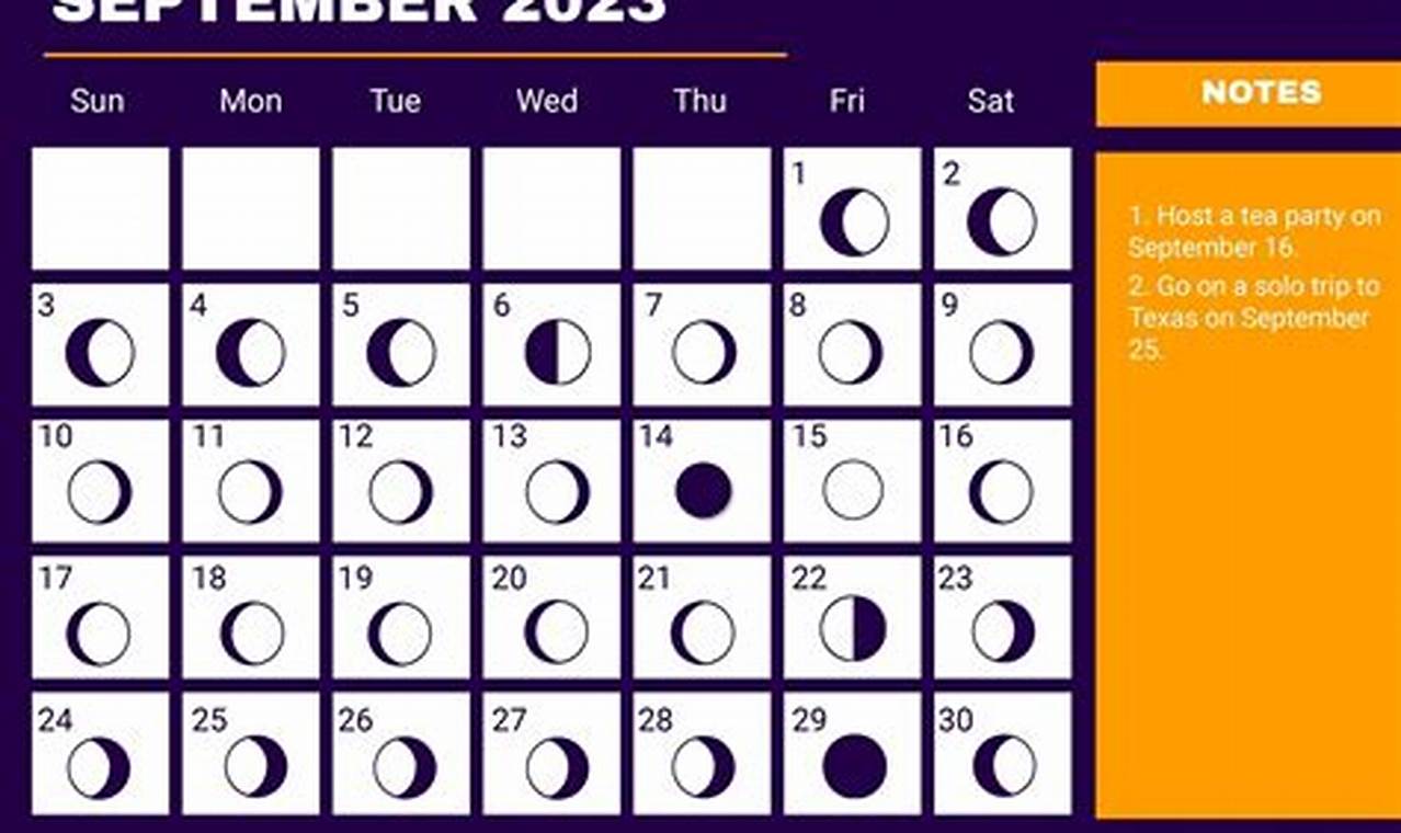 Moon Phase Calendar September 2024