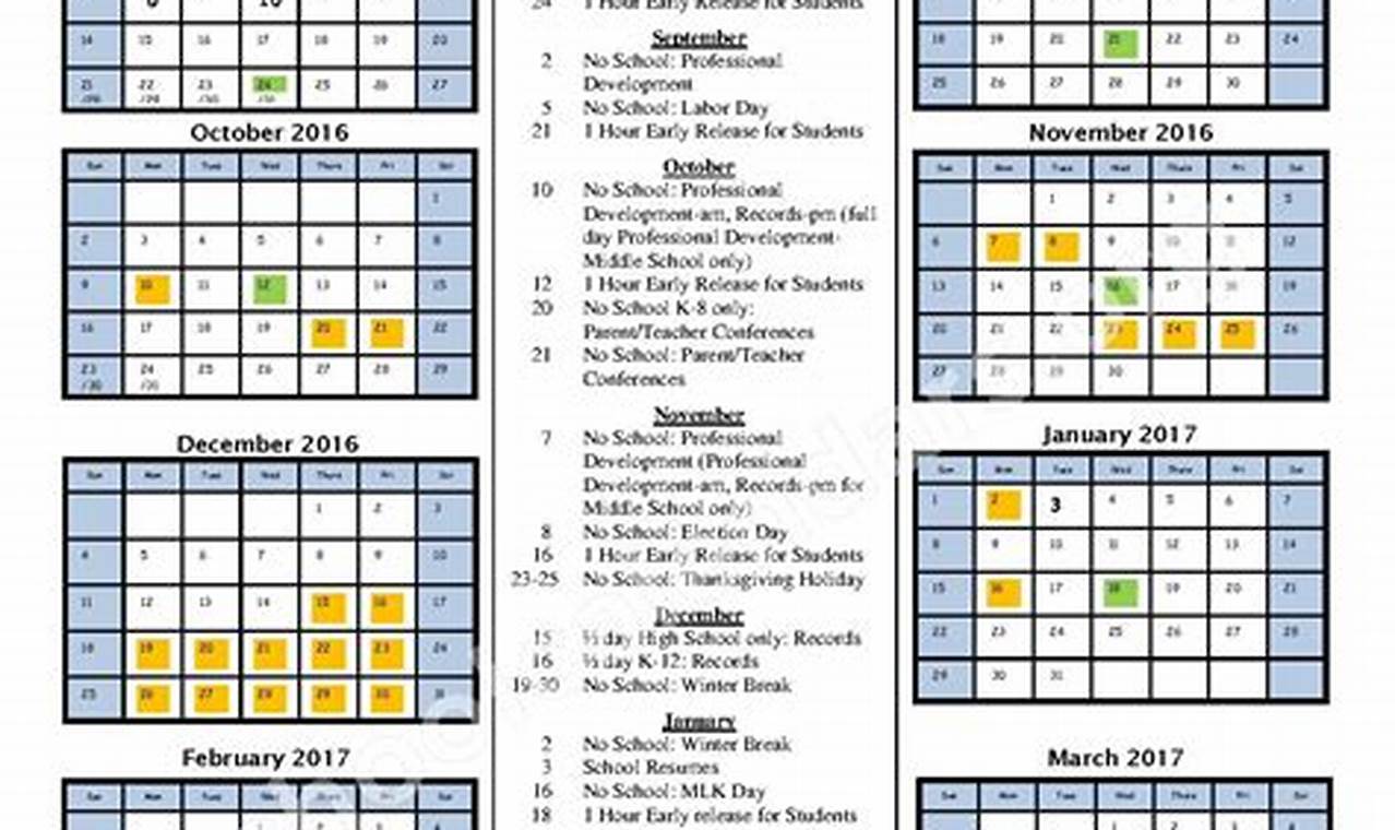 Moses Lake School District Calendar