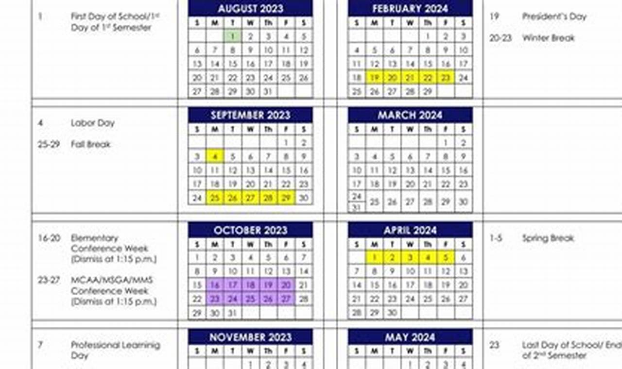 Mount Paran Christian School Calendar 2024-25