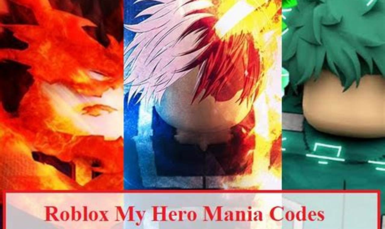 My Hero Mania Codes March 2024