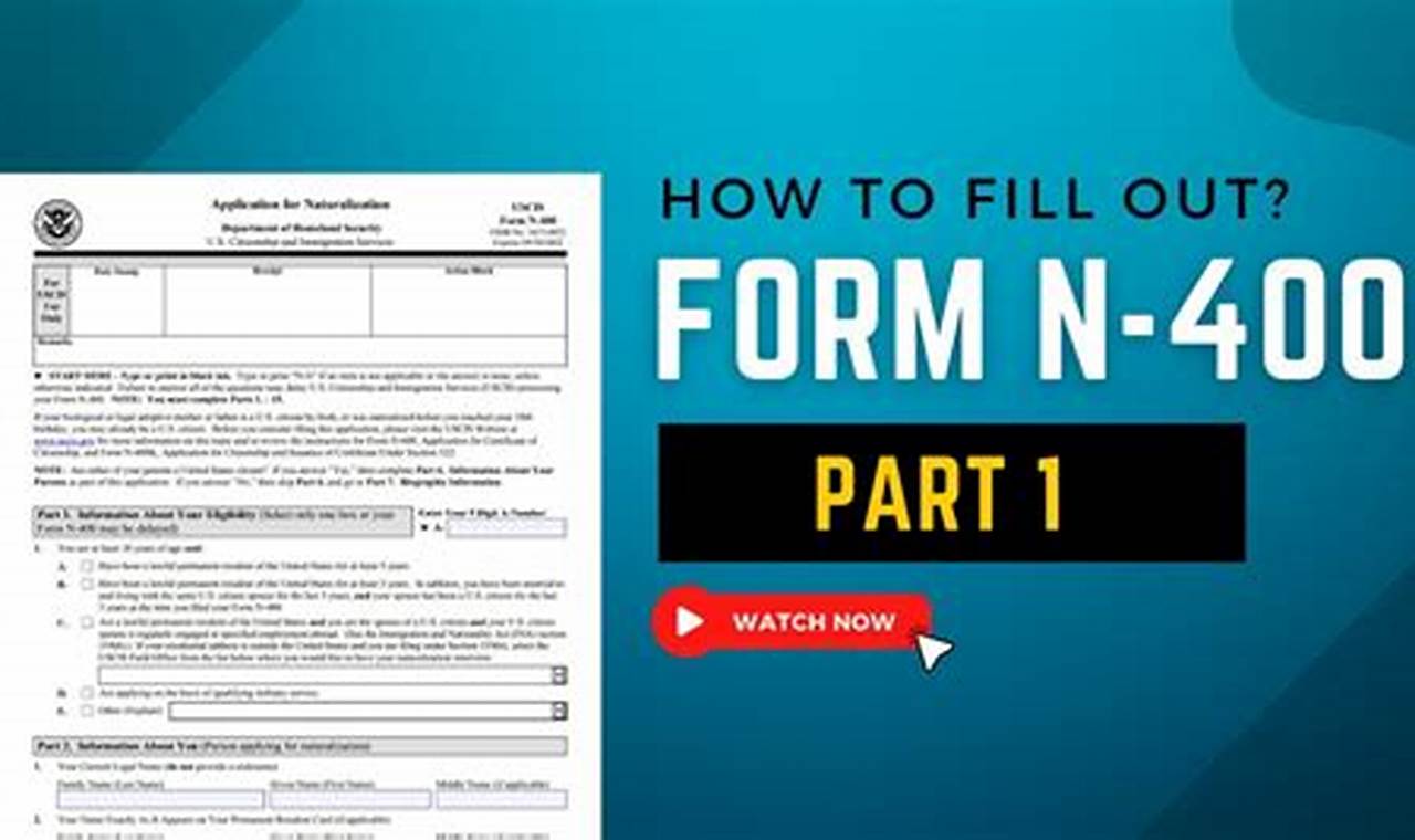 N400 New Form 2024 Instructions