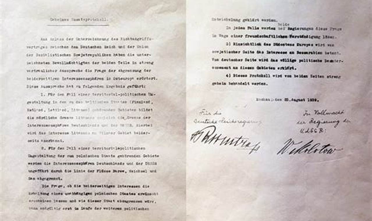 Napisz Kiedy Został Podpisany Dokument Zwany Paktem Ribbentrop