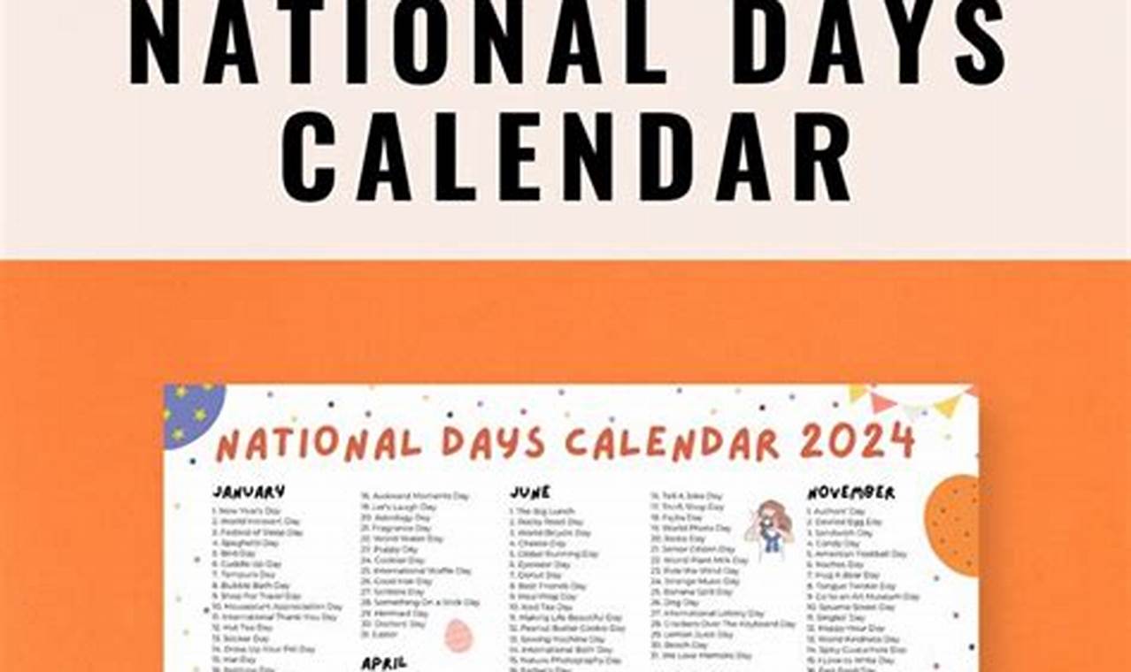 National Day Calendar August 2024