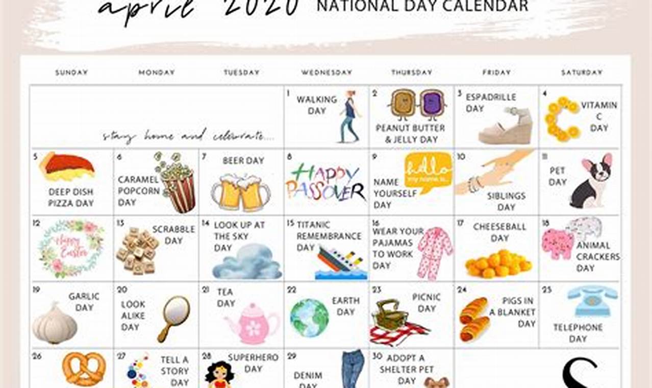 National Fun Holidays April 2024