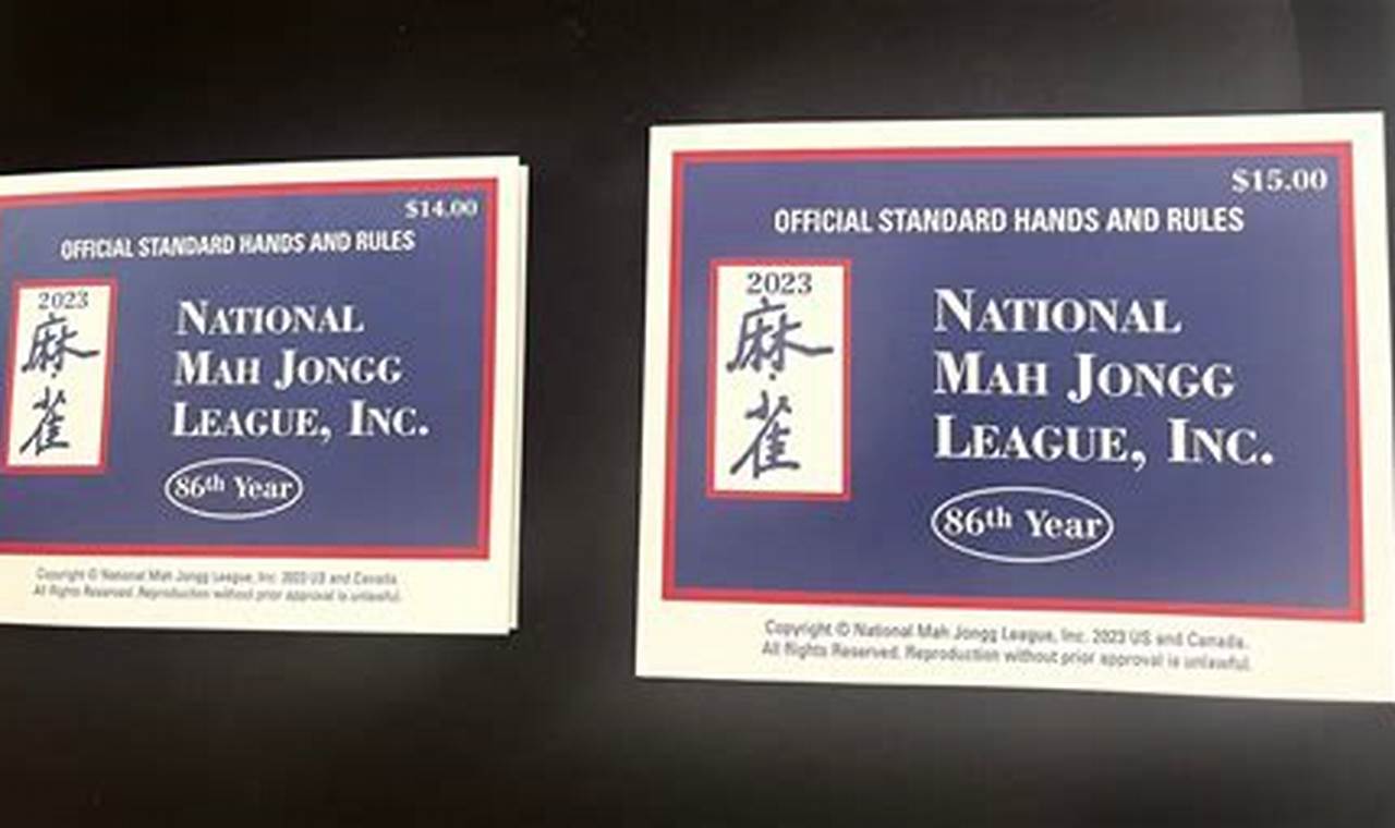 National Mah Jongg 2024 Card