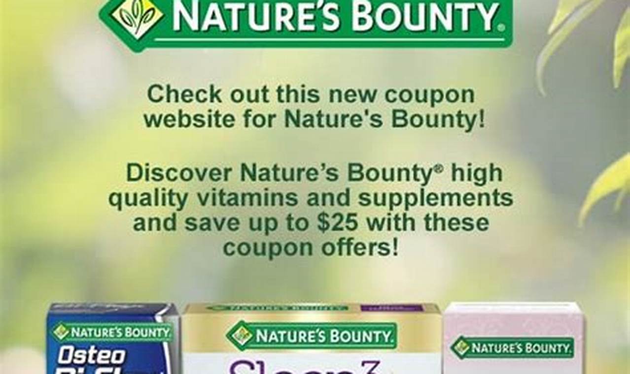 Nature'S Bounty Coupons 2024