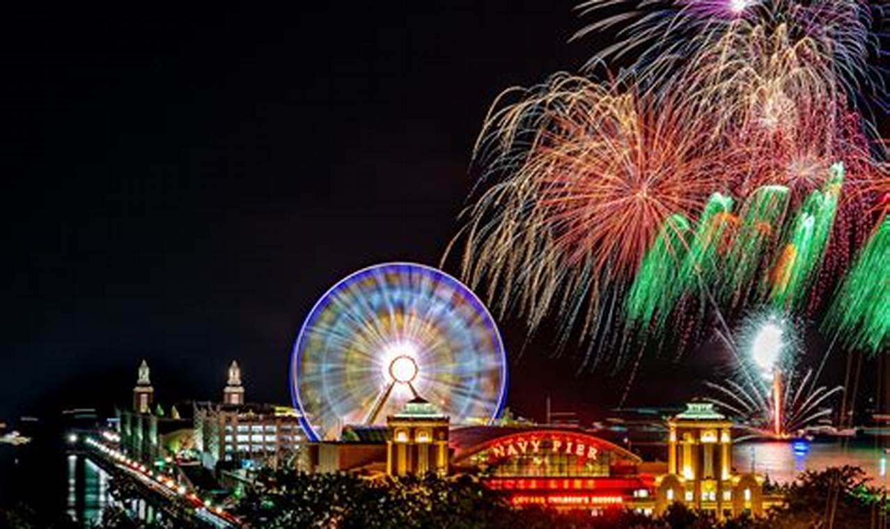 Navy Pier Fireworks December 2024