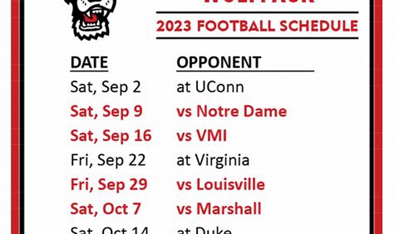 Ncsu Football Schedule 2024