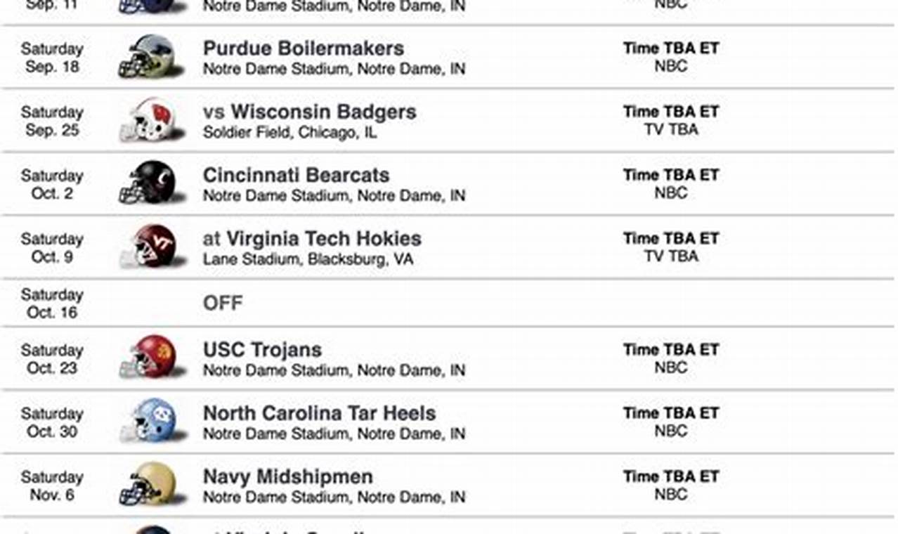 Nd Football Home Schedule 2024