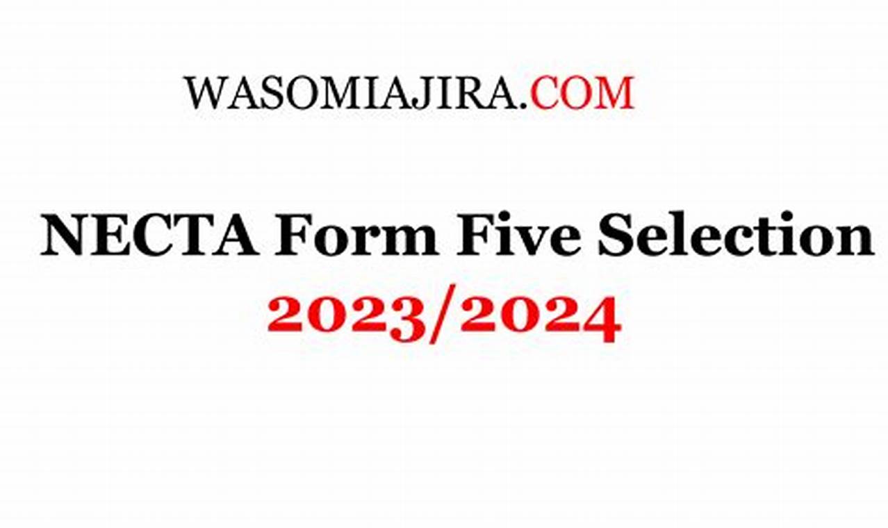 Necta Selection 2024