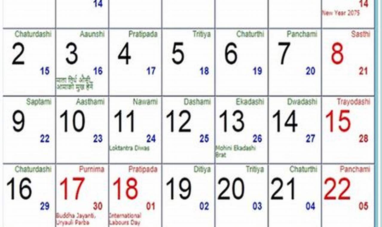 Nepali Calendar 2024 Today