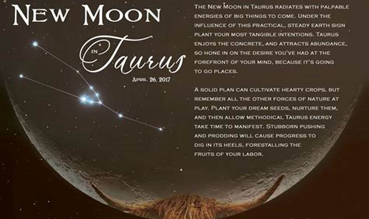 New Moon In Taurus 2024