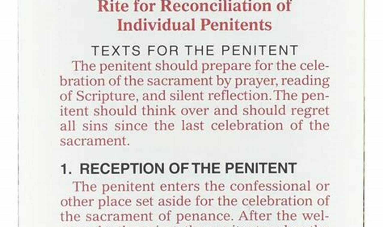 New Rite Of Penance 2024