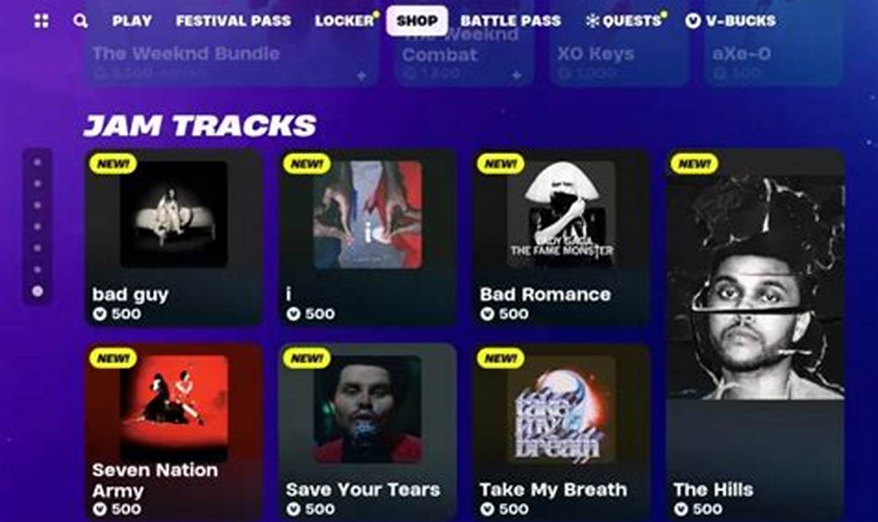 New Songs Coming To Fortnite Festival