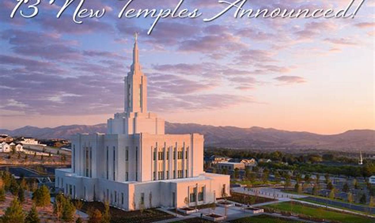 New Temple Announcements 2024