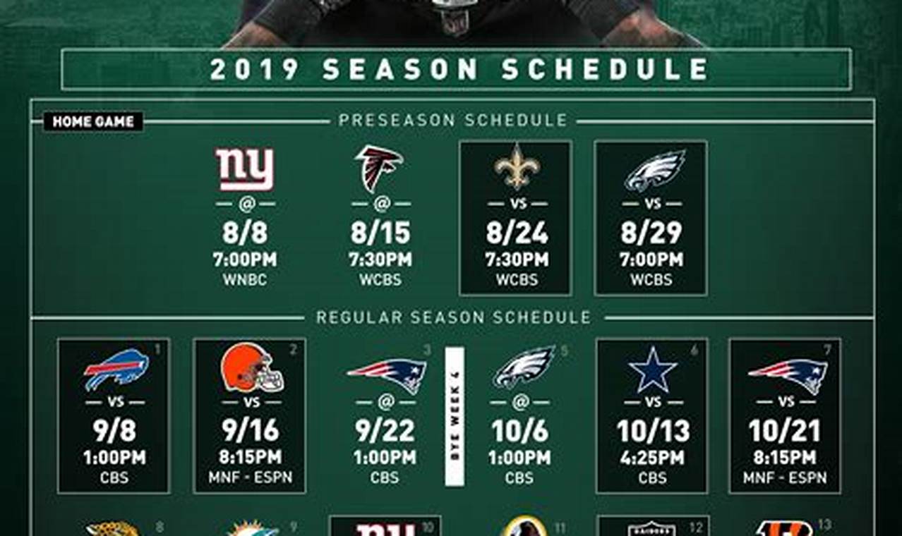 New York Jets Calendar