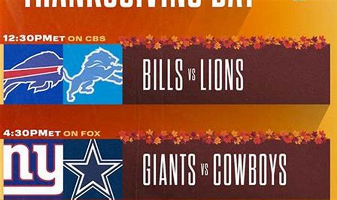 Nfl Schedule 2024 Thanksgiving