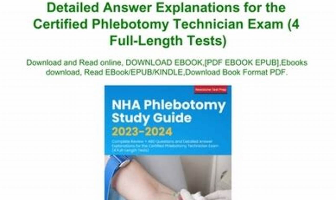 Nha Phlebotomy Study Guide Pdf 2024