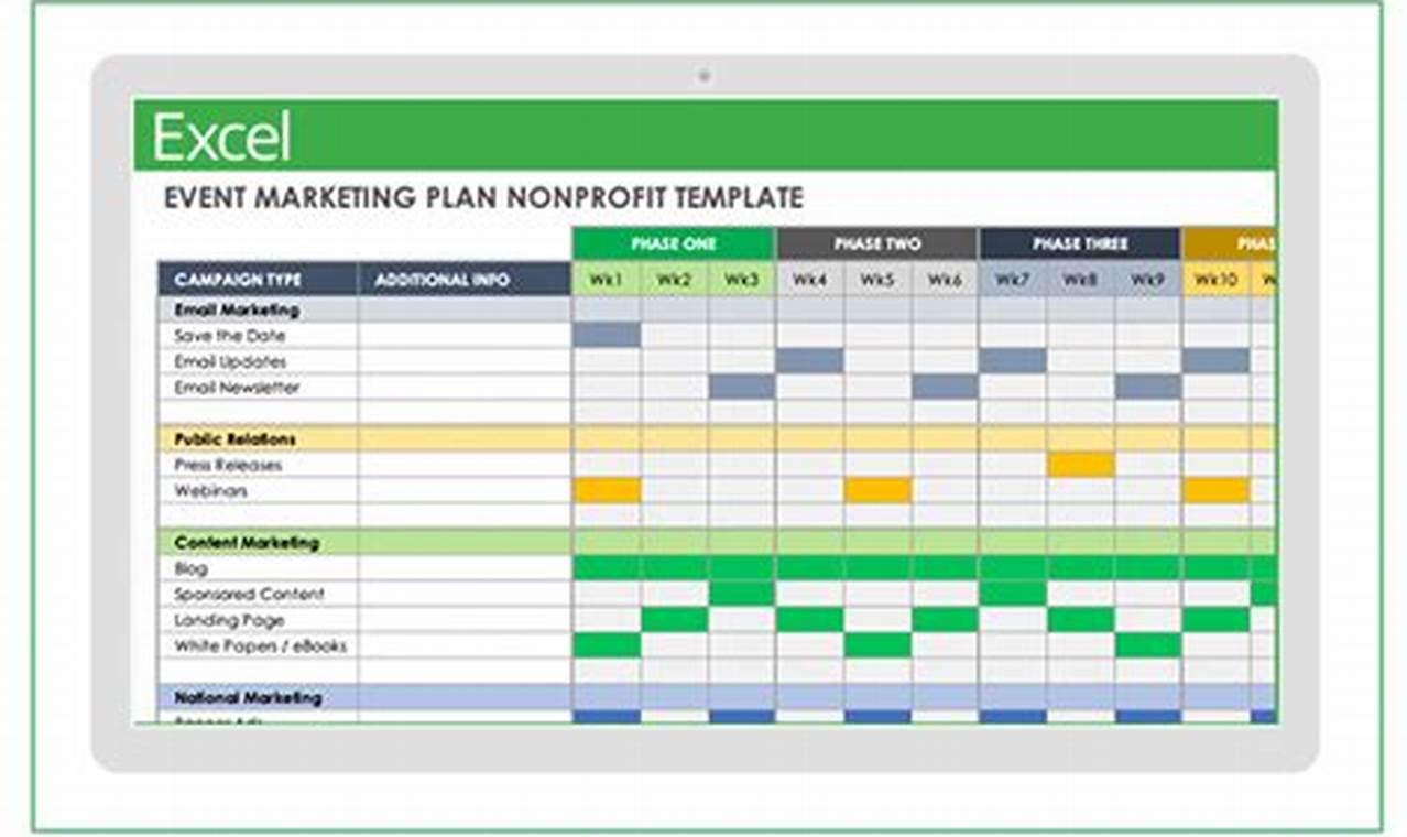 Nonprofit Marketing Calendar Template