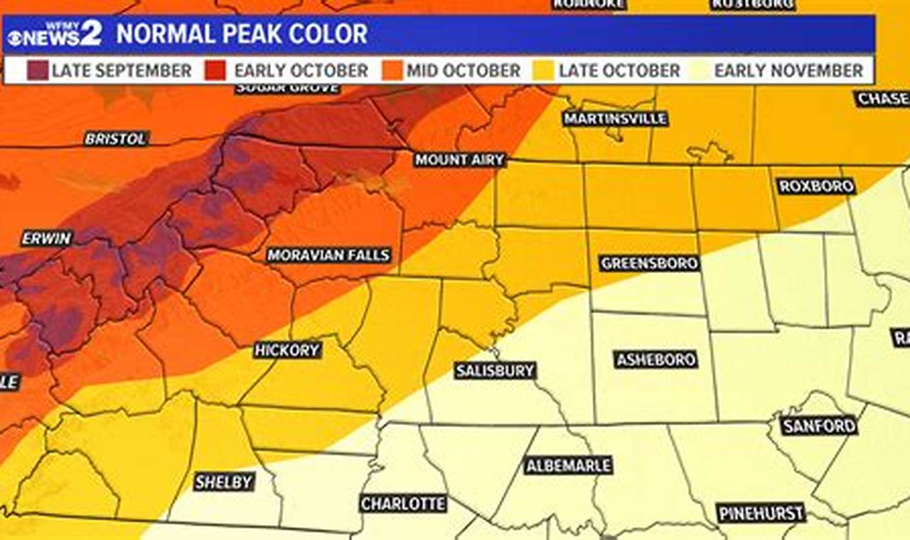 North Carolina Fall Foliage Map 2024