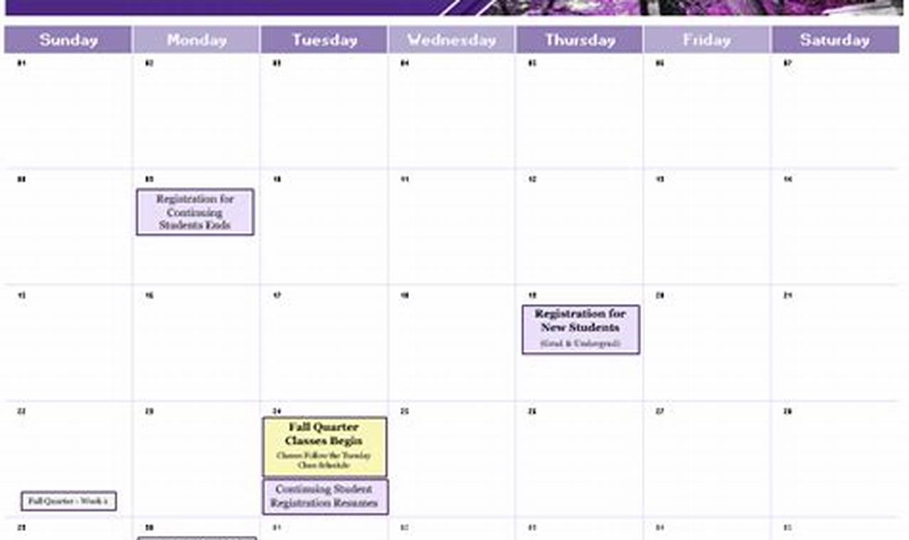 Northwestern University Schedule 2024-2024