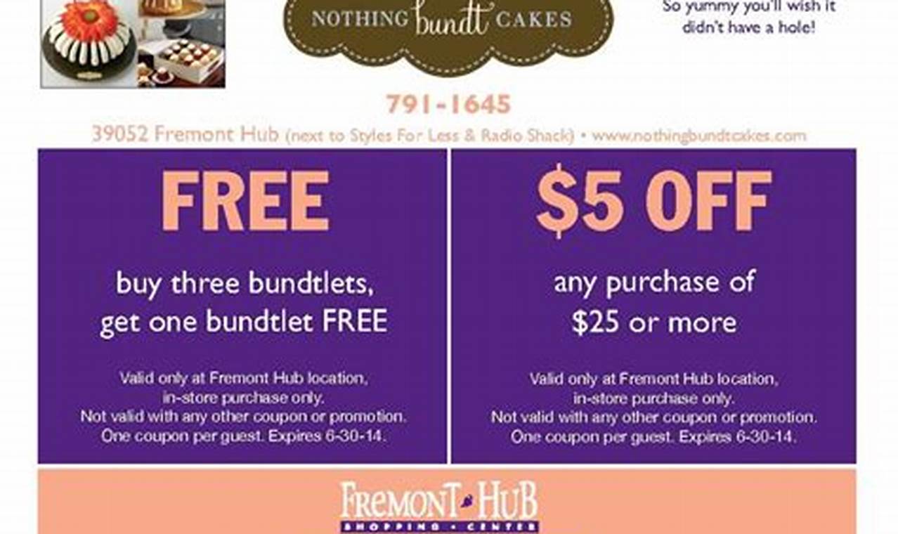 Nothing Bundt Cakes Coupon Codes 2024